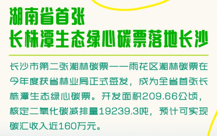 湖南首张碳票落地长沙！绿心碳汇买卖开启，机电装置企业若何抓住绿色发展新机缘