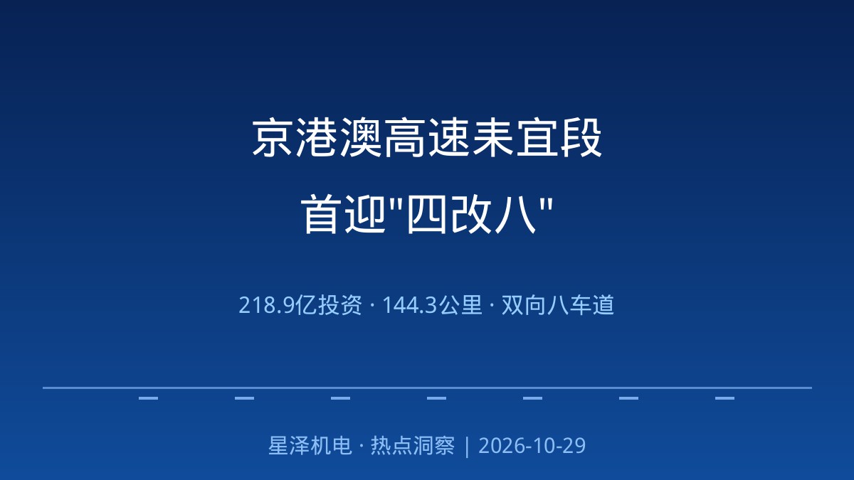 日均7万辆车挤着跑的四车路将成汗青！京港澳高速耒宜段首迎“四改八”：218.9亿元投资、144.3公里扩容、12处互通、11座收费站、5处服务区列阵湘南——2027年1月底全线通车在即，一条八车路大动脉背后的机电工程账本有多厚